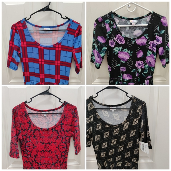 Set of 4 LuLaRoe Nicole Dresses size Small - Picture 2 of 10